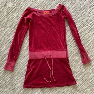 Juicy Couture red velvet dress